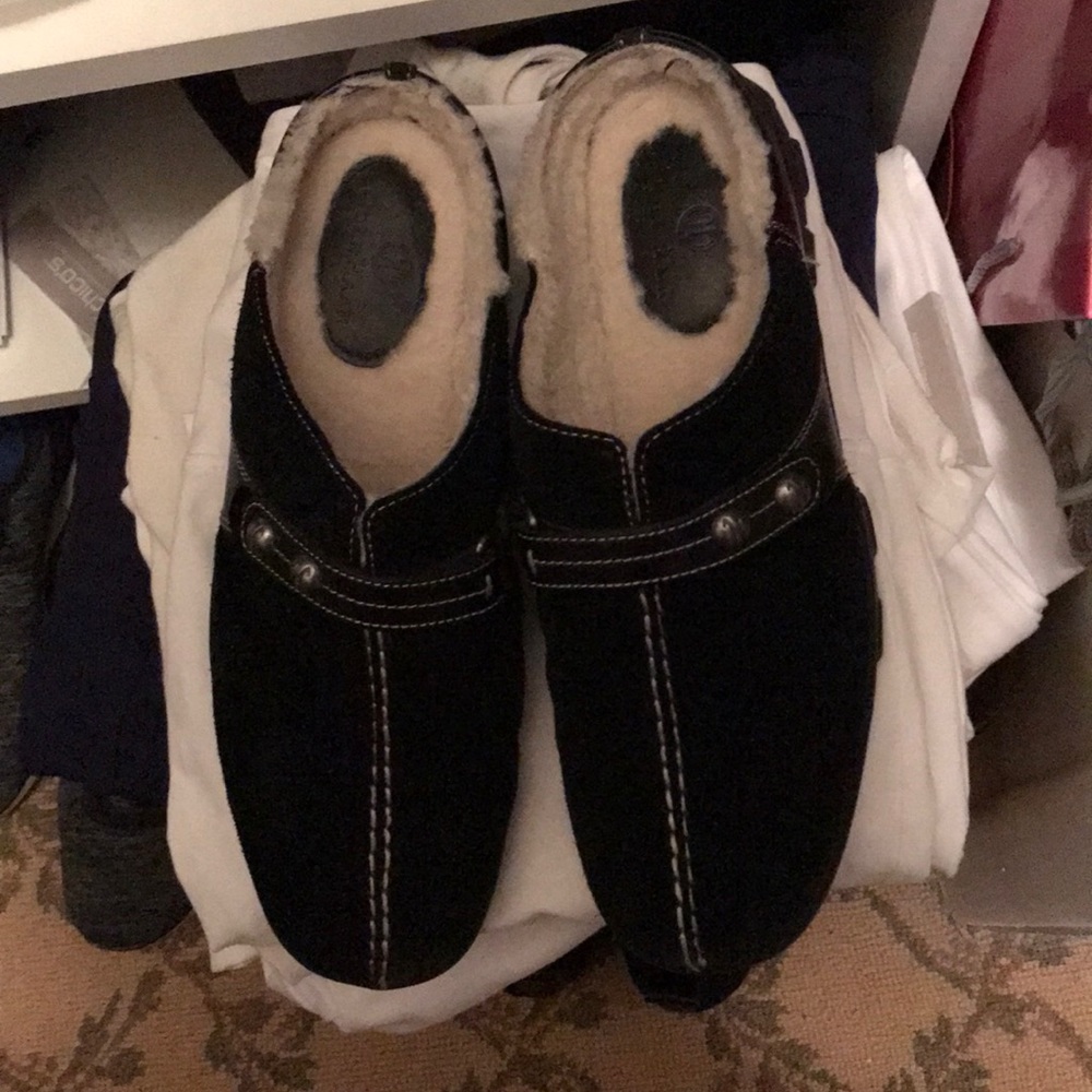 Cole Haan suede mules
